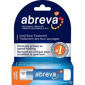 Abreva Pump Cold Sore Cream Treatment – 2g