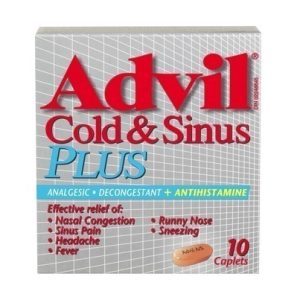 Advil Cold & Sinus Plus – 10’s