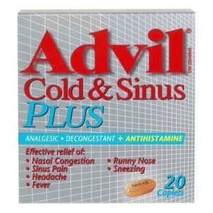 Advil Cold & Sinus Plus – 20’s