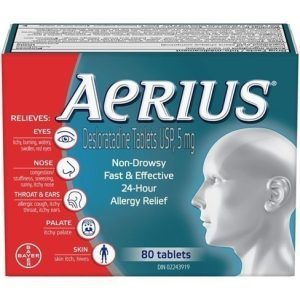 Shop for Aerius 24 Hour Allergy Medicine, Fast Relief,  Non-Drowsy, 15 Symptoms, 80 ct