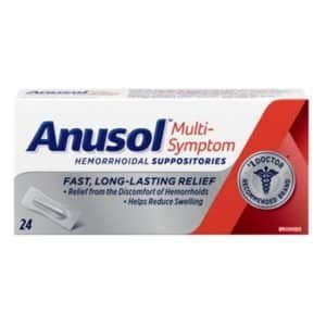 Buy Anusol Multi Symptom Suppositories for Hemorrhoids, 24 count