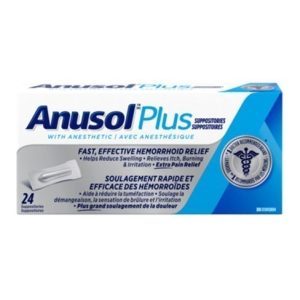 Buy Anusol Plus Suppositories for Hemorrhoid Relief, 24s