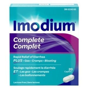 Imodium Complete Caplets for Diarrhea Plus Gas, 20s
