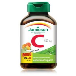 Jamieson Vitamin C Chewable – Citrus Bonus Pack
