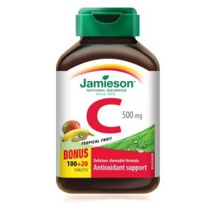 Jamieson Vitamin C Chewable – Tropical Bonus Pack
