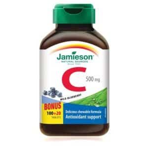 Jamieson Vitamin C Chewable – Wild Blueberry Bonus Pack