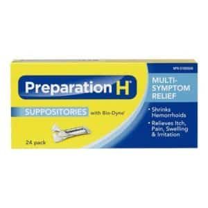 Buy Preparation H Suppositories for Hemorrhoid Relief, 24 pack